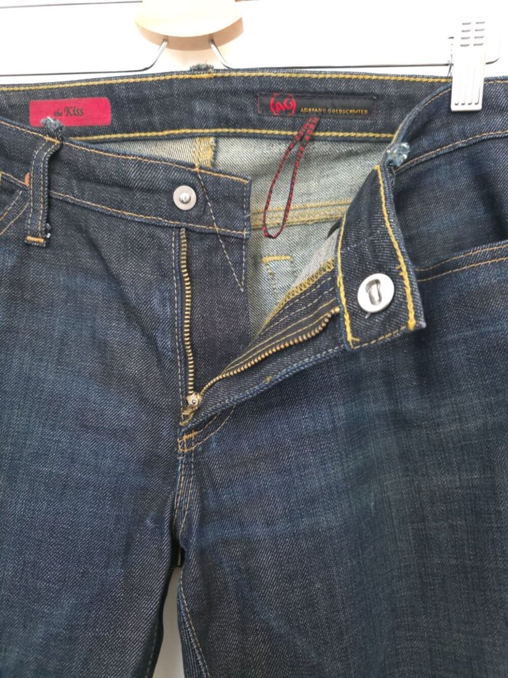 AG Adriano Goldschmied THE KISS Dark Wash Bootcut Jeans Women's 30R Made In USA - Picture 5 of 12